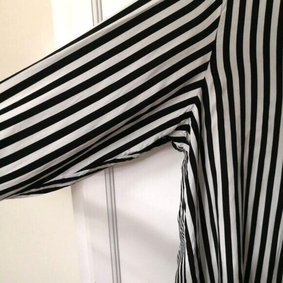 Like New Jane and Delancey Mix Striped Roll Tab Sleeve Button Down Shirt Size 1X - Picture 4 of 5